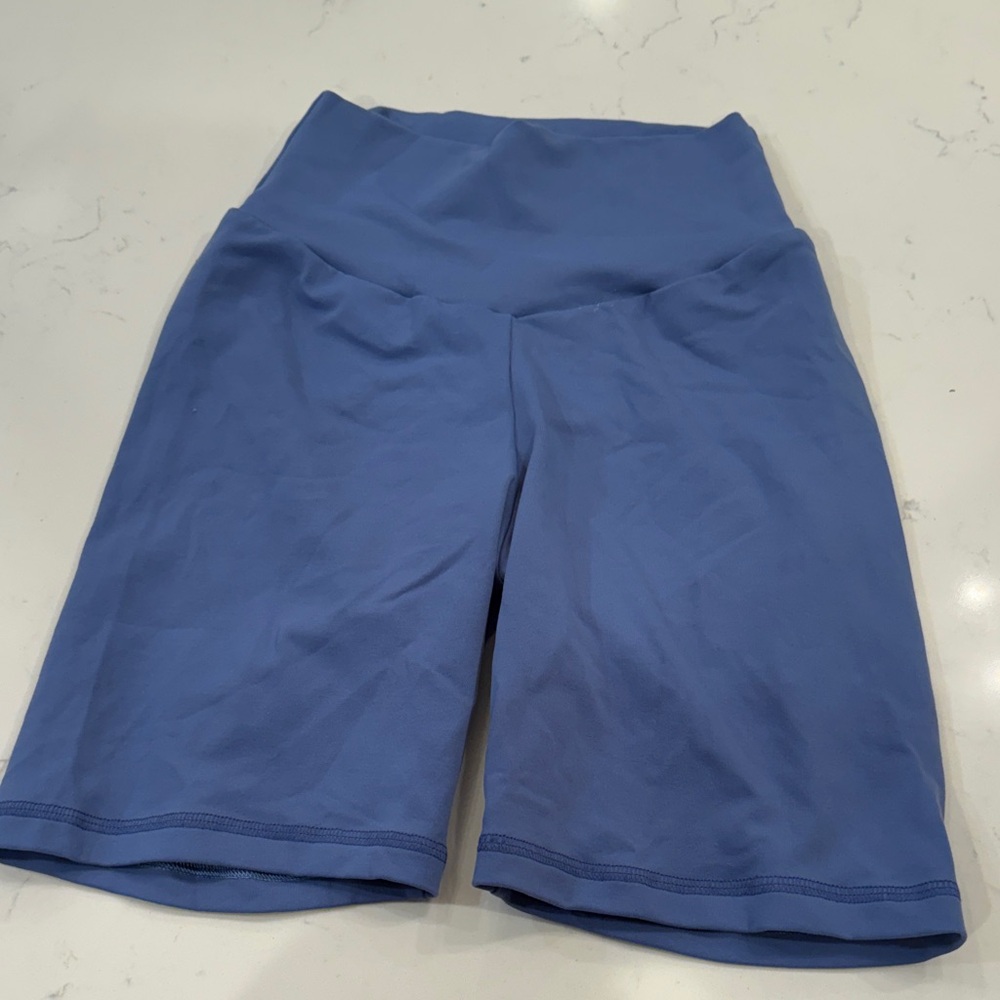 Women's Blue High-Waisted Shorts